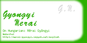 gyongyi merai business card